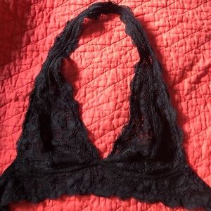 Free People Black Lace Bralette